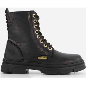 Vingino - Jennifer - Veterboots - Zwart - Leatherlook