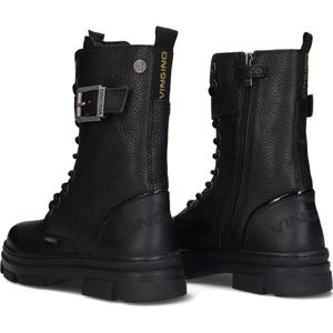 Vingino Jennifer Leren Veterboots Zwart