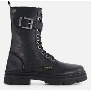 Vingino Jennifer Hi Veterboots zwart Leer