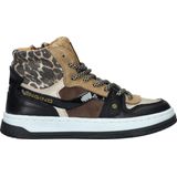 Vingino Maxime Leren Sneakers Zwart/Bruin