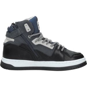 Vingino Joshua Mid Hoge sneakers - Leren Sneaker - Jongens - Blauw