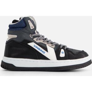 Vingino Joshua Mid Sneakers grijs Leer - Maat 36