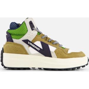 Vingino Vito Mid Sneakers groen Leer - Maat 31