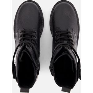 Vingino - Evi Xhi - Veterboots - Zwart - Leer