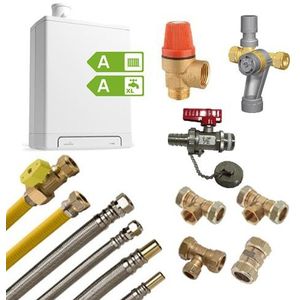 Intergas HRE 36/48 CW5 A-Label (80/80) + Touch Thermostaat Zwart