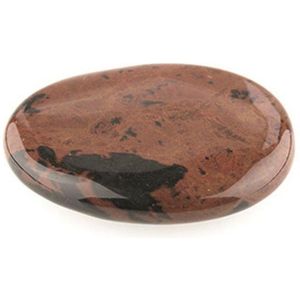Obsidiaan - Mahonie - Massagesteen - Ca. 3-5 cm
