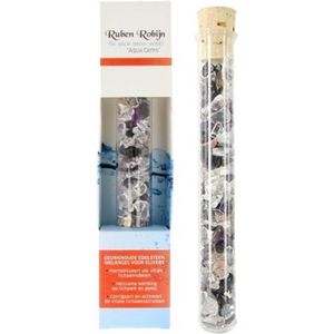 Edelsteenwand - Aqua Gems - Noodwater - Amethist, Bergkristal, Obsidiaan, Rhodoniet