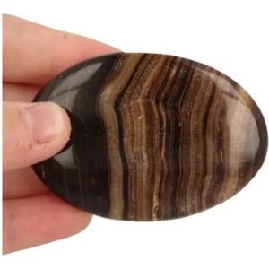 Aragoniet handsteen donkerbruin