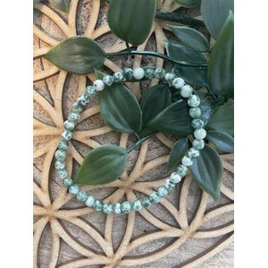 Agaat boom kralenarmband 4 mm