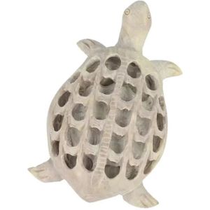 Speksteen waterschildpad in waterschildpad 9,5 cm