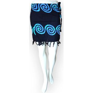 Om Namaste - Strand Rokje - Blauw - 108 cm Lang - 40 cm Breed