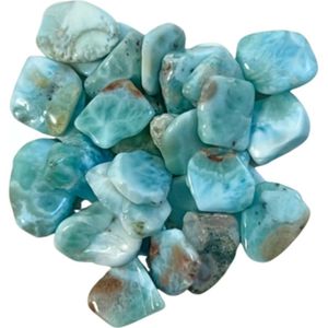 Larimar A 10 gr. trommelstenen (mt1)