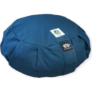 Om Namaste Biologisch Meditatiekussen - organic zafu - petrol