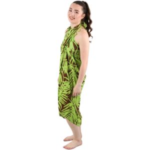 Sarong - K7 - Bladeren van Om Namaste - Pareo Saunadoek Wikkeljurk - Zwart en Groen