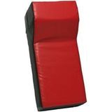 Trap/stootkussen met hoek 75 x 35 x 25-15 cm Zwart/rood