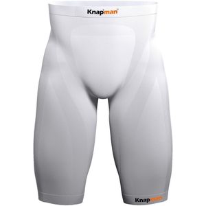 Knapman Zoned Compression Short 25% Wit | Compressiebroek (Slidingbroek) voor Heren | Maat S