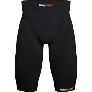 Knapman Zoned Compression Short 45% Zwart | Compressiebroek (Liesbroek) voor Heren | Maat S