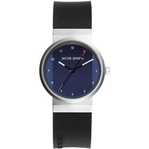 Jacob Jensen - 724 New Line - Polshorloge - Blauw - Roestvrij Staal
