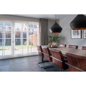 Dutchblinds Houten Jaloezieën 50mm - Wit - 160 x 175 cm - Raamdecoratie op maat