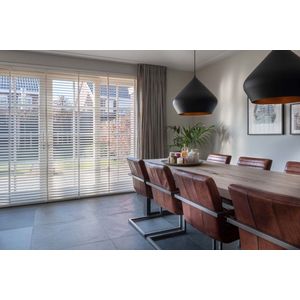 Dutchblinds Houten Jaloezieën 50mm - Wit - 220 x 175 cm - Raamdecoratie op maat