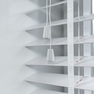 Houten Jaloezie - Bamboe - White - 50 mm - 75x175 cm