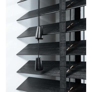 Houten jaloezie Easy 50 mm Bamboe Black 60x130cm