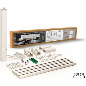 MotionBlinds Upgrade Kit - Slimme Gordijnen - Automatische Gordijnen - Elektrische Gordijnrails - 360cm - Wit