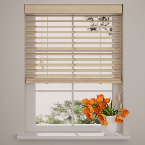 Radeco - Bamboe Houten Jaloezie - Licht Eiken - 50 mm - 75 x 240 cm