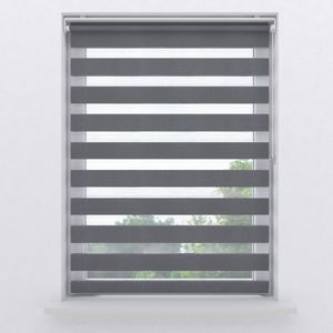 Raamrolgordijn bamboe look grijs 70x150 cm privacy-rolgordijn
