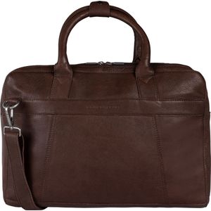 Cowboysbag Pitton Koffer Leer 41 cm Laptop compartiment coffee