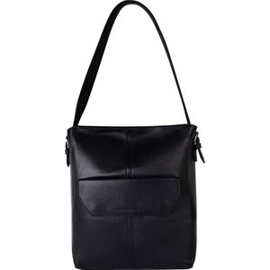 Cowboysbag Brampton Schoudertas Leer 28 cm Laptop compartiment  zwart