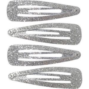 Haarspeld Klikklak Glitter Zilver