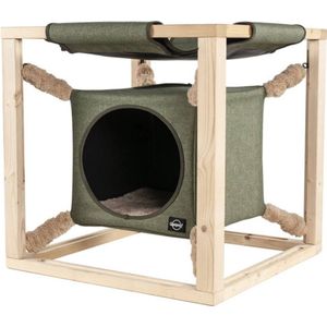 Quapas! Kattenbed met hangmat Catcube M 54x54x54 cm groen