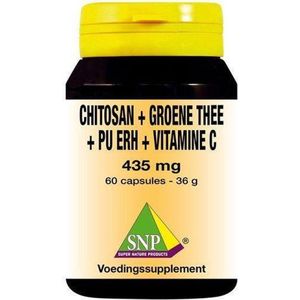 SNP Chitosan groene thee pu erh thee vitamine C 435 mg 60 capsules