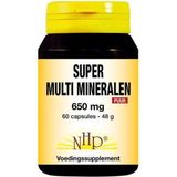 NHP Super multi mineralen 650 mg puur 60 capsules