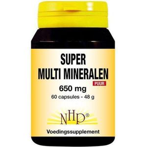 NHP Super multi mineralen 650 mg puur 60 capsules