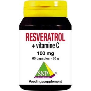 SNP Resveratrol + Vitamine C 100mg puur  60 Vegetarische capsules