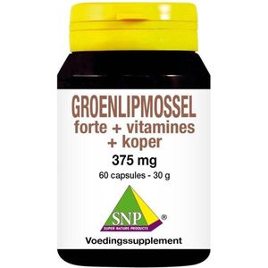 SNP Groenlipmossel forte + vitamines + koper 60 capsules