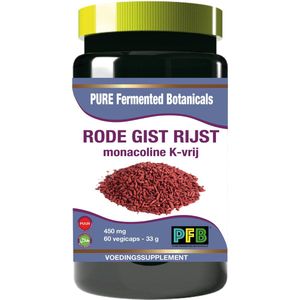 Rode Gist Rijst - Monacoline K-vrij - 900 mg - Vegetarische Capsules