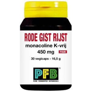 Rode gist rijst - Monacoline K-vrij - Puur - 900 mg - 2 Capsules
