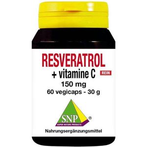 SNP Resveratrol + vitamine C 150 mg puur 60 Vegetarische capsules