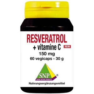 SNP Resveratrol + vitamine C 150 mg puur 60 Vegetarische capsules