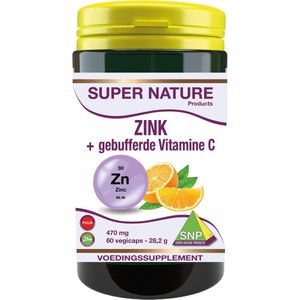 SNP Zink 50mg + gebufferde vitamine C puur 60 Vegetarische capsules
