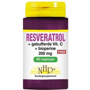 NHP Resveratrol 200mg/Vitamine C/Bioperine puur  60 Vegetarische capsules