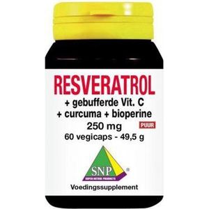 SNP Resveratrol curcuma gebufferd vit C bioperine puur  60 Vegetarische capsules