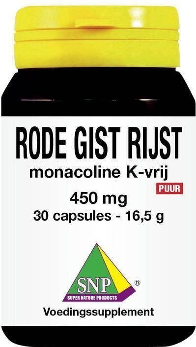 Rode Gist Rijst - K-vrij - 450 mg - Vegetarische Capsules