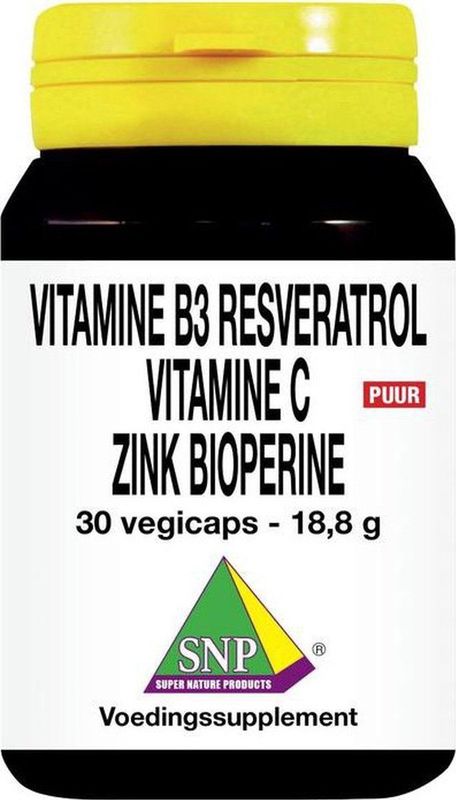SNP Vitamine B3 resveratrol gebufferde vitamine C zink 30 vcaps