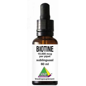 Biotine - 10000 mcg - 60 ml - Plantaardige Glycerine - Natuurlijk Aroma