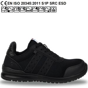 Quick - Q1905 Sprint Dark - Werkschoen - Zwart - Microfiber en Flying Knitted