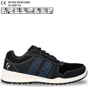 Quick - QS0920 - Sport Schoen - Blauw - Leer en Suède